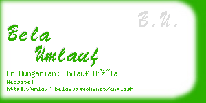 bela umlauf business card